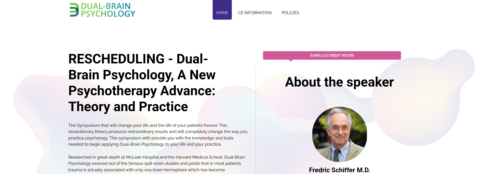 RESCHEDULING - Dual-Brain Psychology, A New Psychotherapy Advance ...